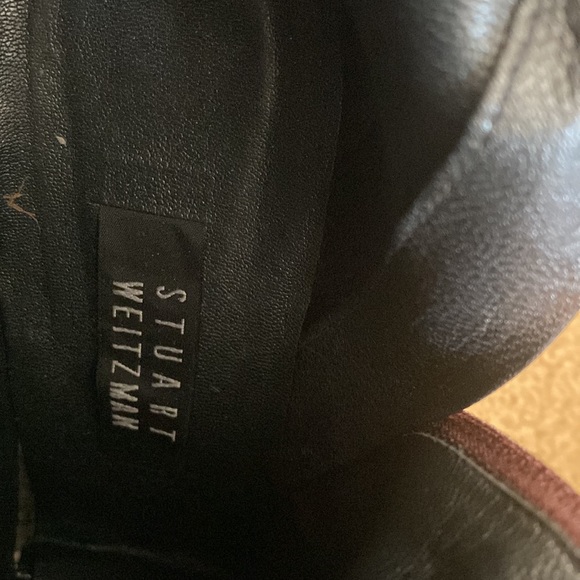 Stuart Weitzman Burgundy Patent Booties- Size 9 - Picture 5 of 6